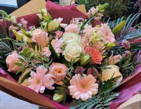 Luxury Pastel Rose & Lily Bouquet