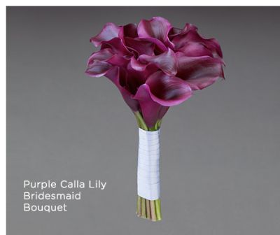 Purple Calla Lily Bridesmaid Bouquet